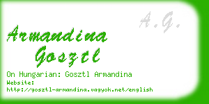 armandina gosztl business card